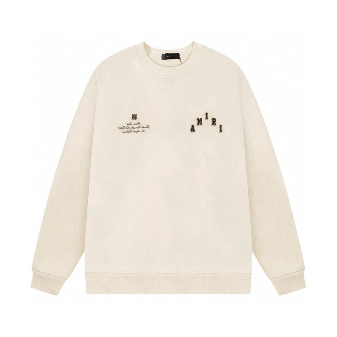 Amiri Logo Letter Dragon Angel Eagle Crewneck Sweatshirt Streetwear