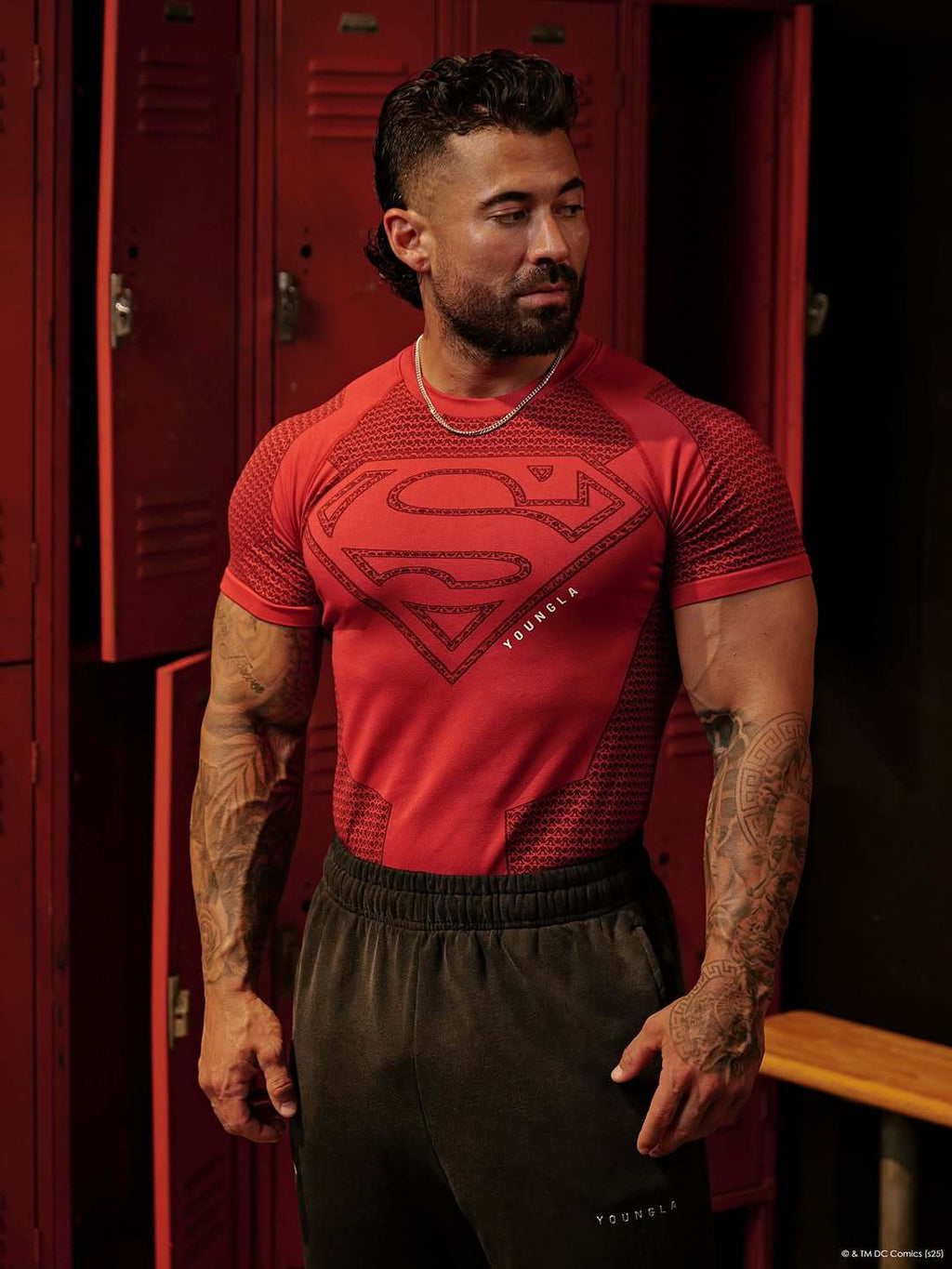 YOUNGLA 4117 Superman Compression Tees