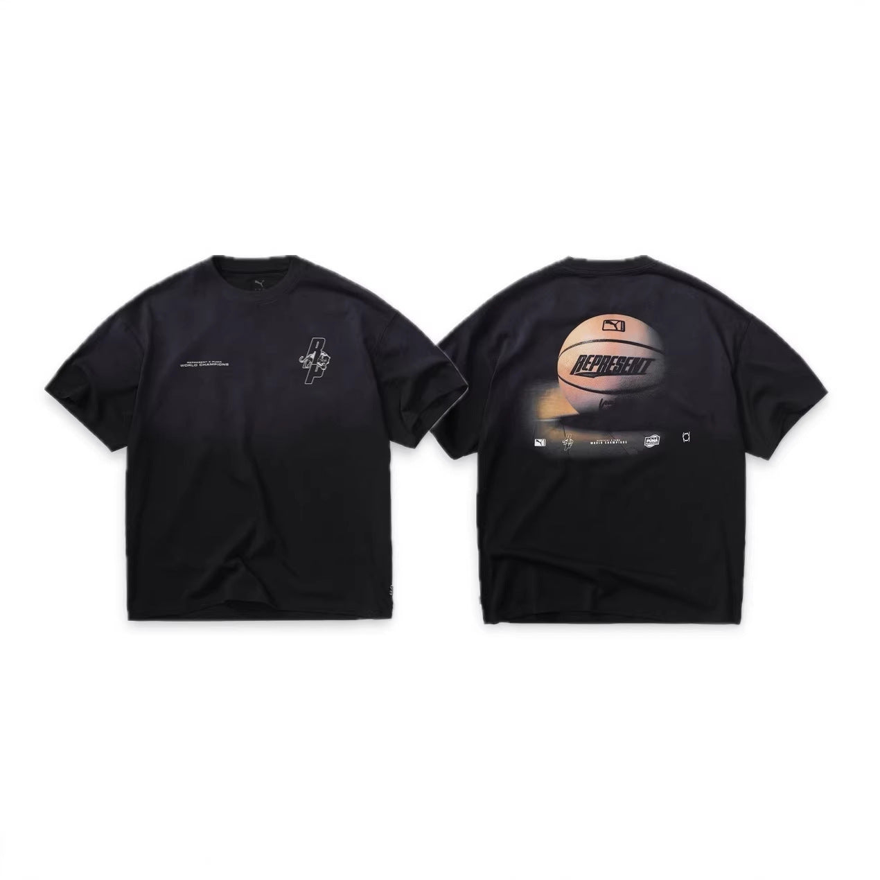 Washed Vintage Retro Graphic Crew Neck Short Sleeve T Shirt