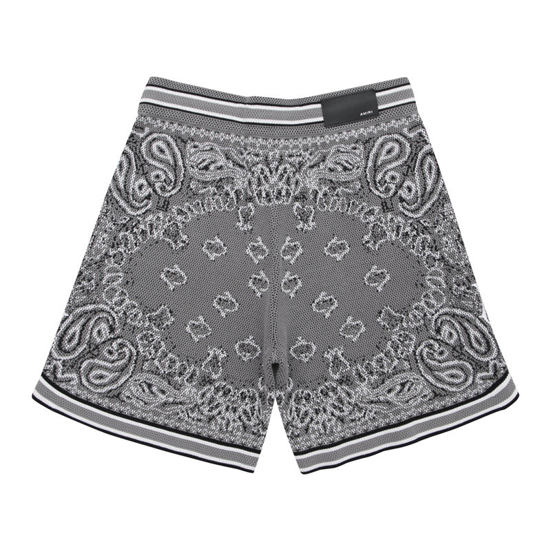 Amiri Paisley Jacquard Knit Casual Shorts