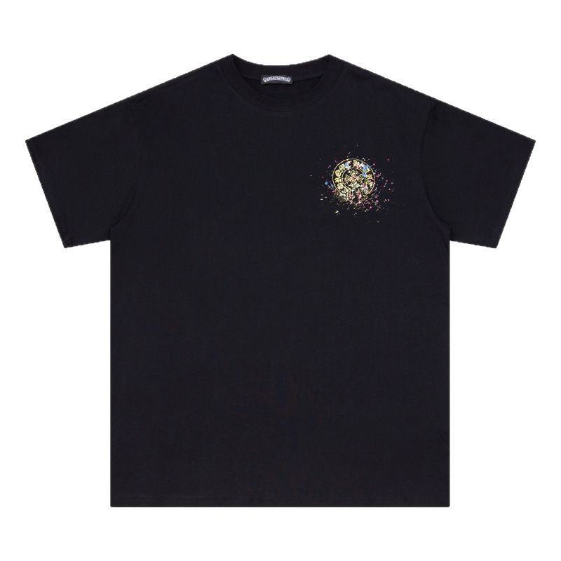 Chrome Hearts Horseshoe Cross Floral Crew Neck T‑Shirt Unisex