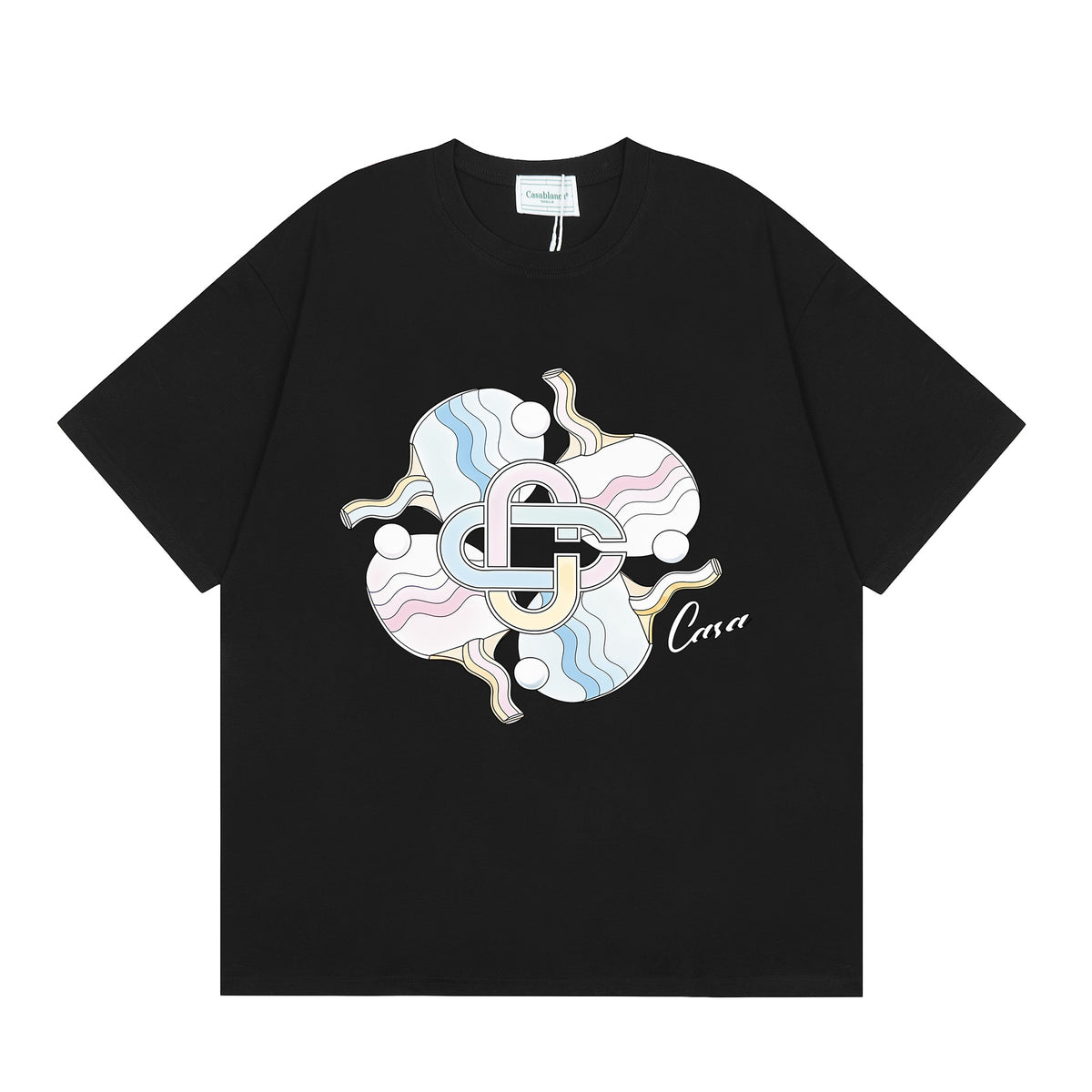 Casablanca Multi‑Artwork Vintage Graphic Oversized Tee Streetwear