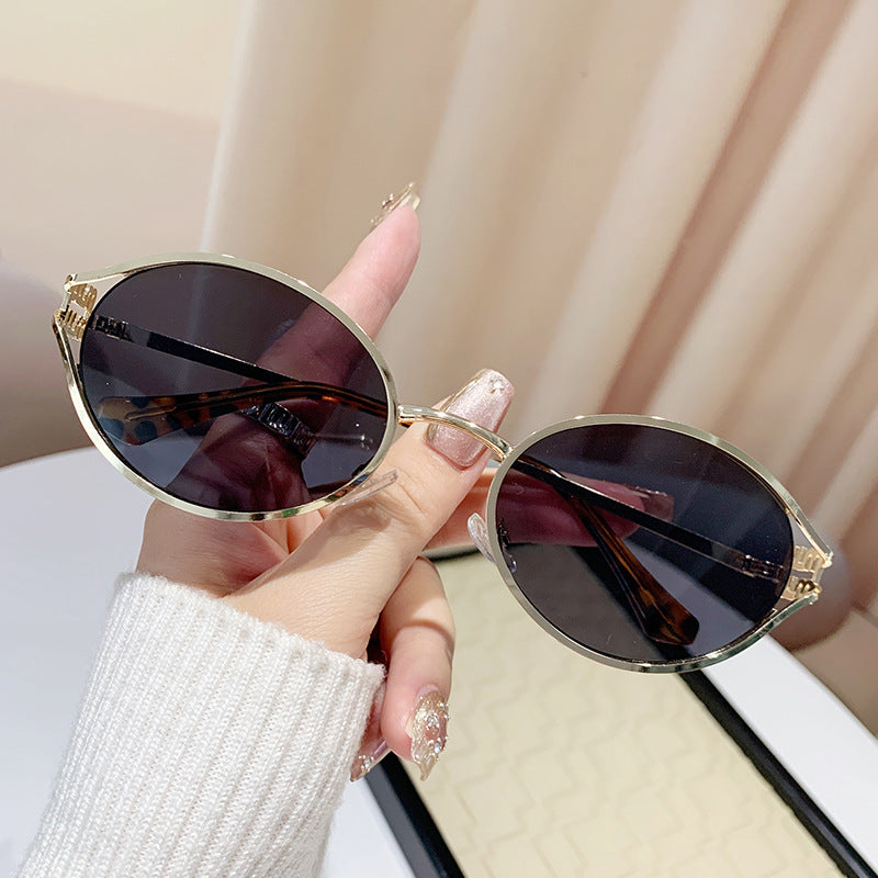 Miu Miu MU52YS Hollow Oval Cat Eye Sunglasses Gradient Lens Women Y2K