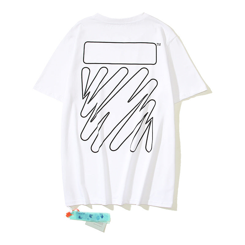 Off White Arrow Graphic Print Short Sleeve Tee Streetwear Unisex