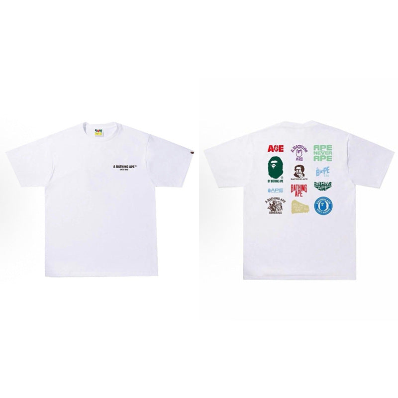 BAPE Ape Head Shark Print Unisex Casual T-Shirt