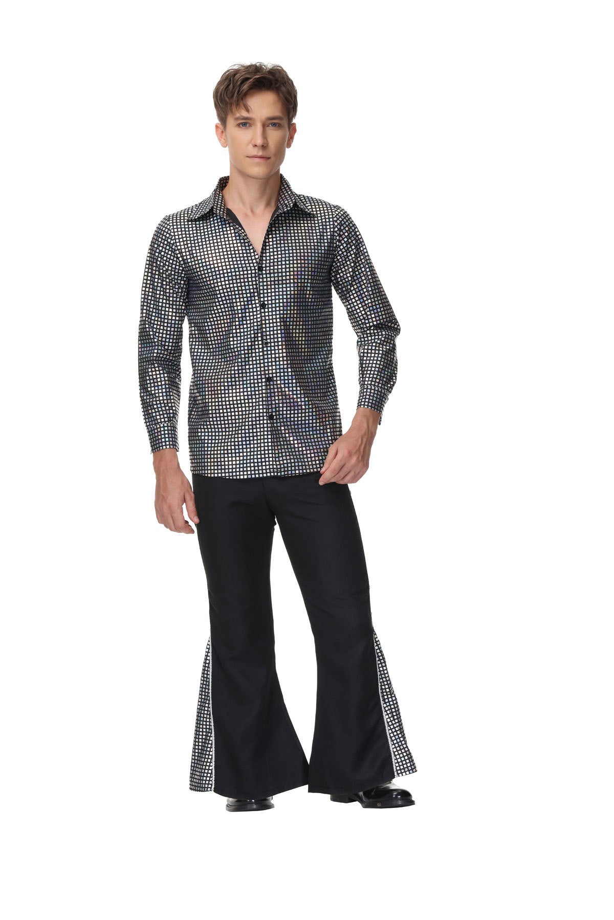 Halloween Men & Women 70s Disco Hippie Cosplay Couple Party Sets