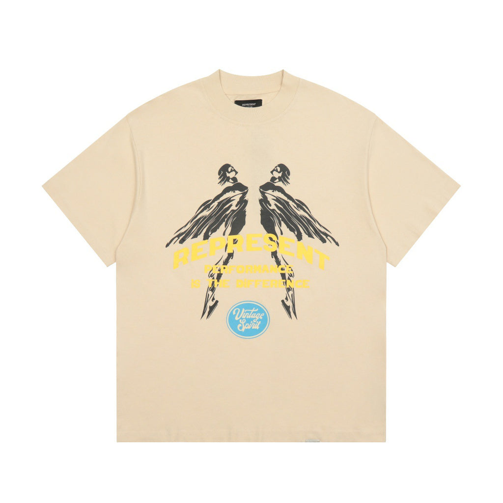 Represent Shark Washed Graphic Oversized Tee Streetwear Unisex