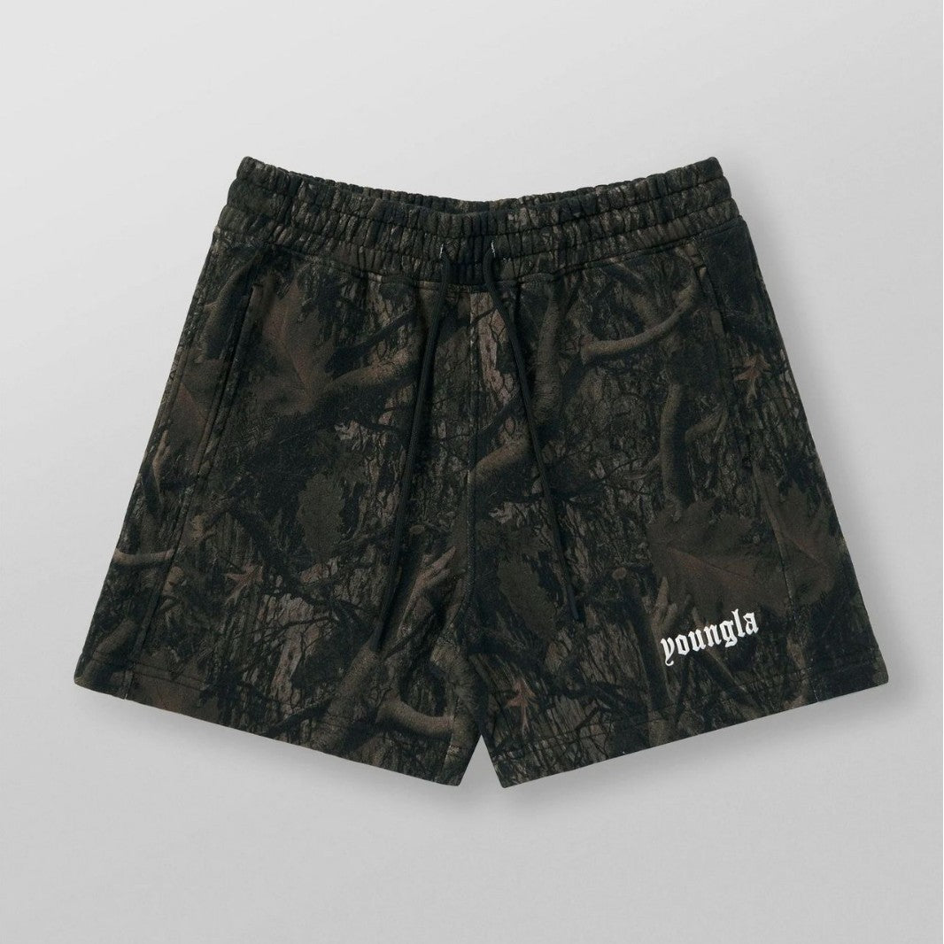 YOUNGLA 1118 Tree Camo Cotton Shorts
