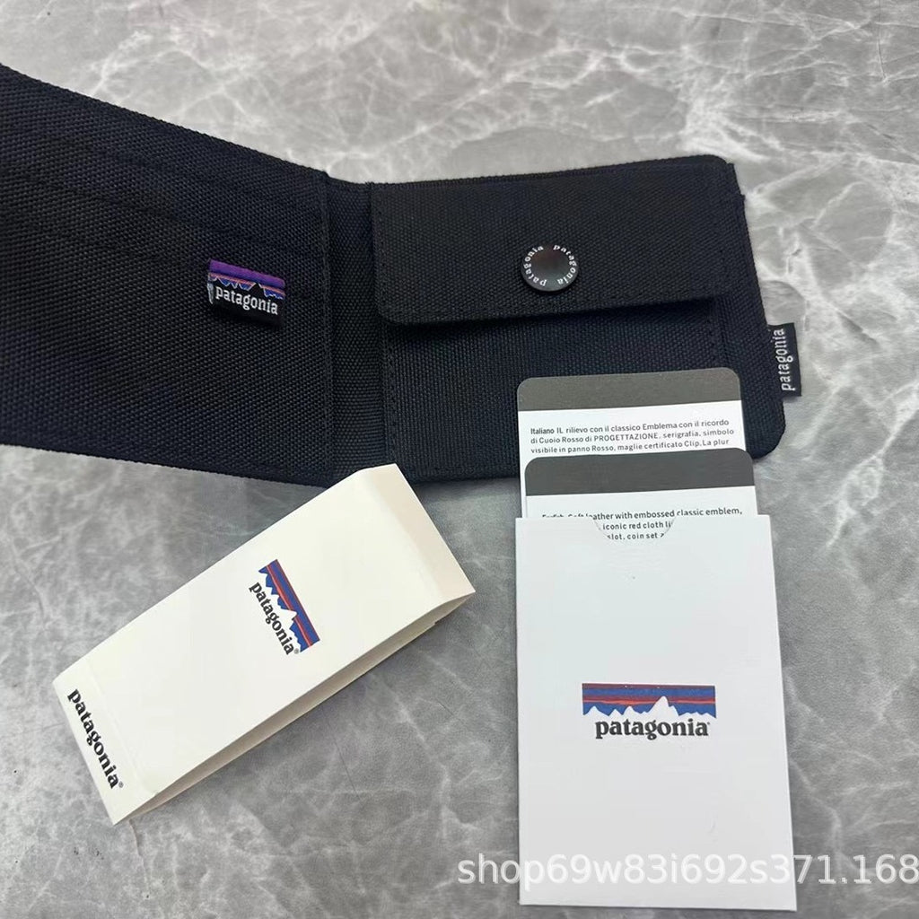 Patagonia Patch Logo Bifold Wallet Multi Oxford Canvas Card Holder