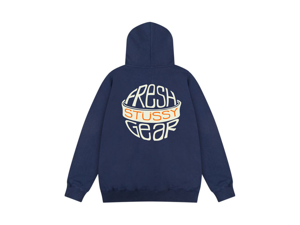 Stussy Zip Up Hoodie Multi Graphic Letter Print Streetwear Jacket