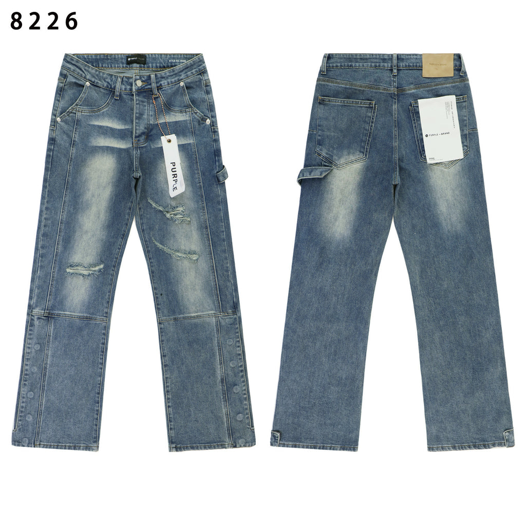 Purple Brand Carpenter Button Hem Denim Jeans Unisex