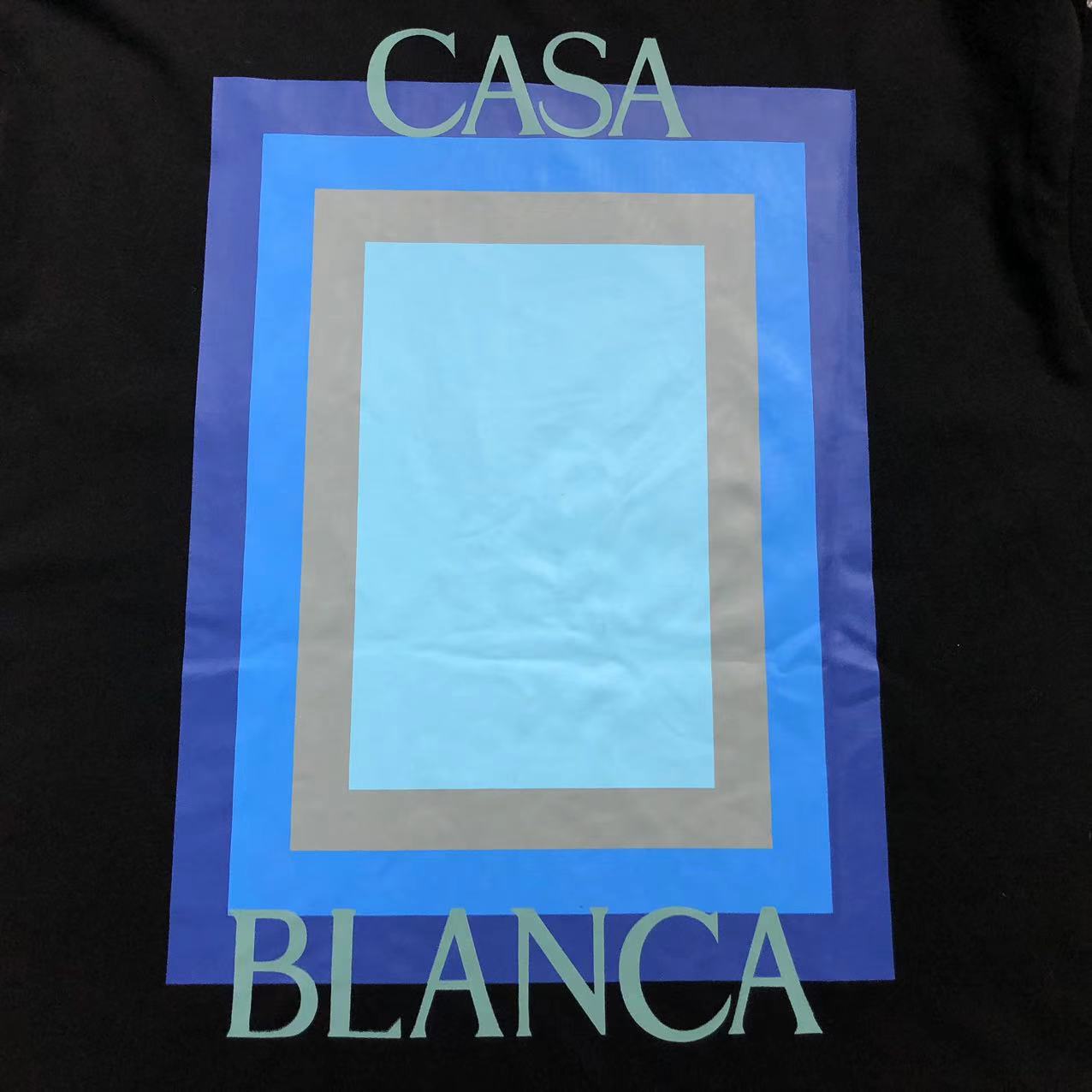 Casablanca Casa Letter Art Print Crew Neck Short Sleeve Tee Unisex