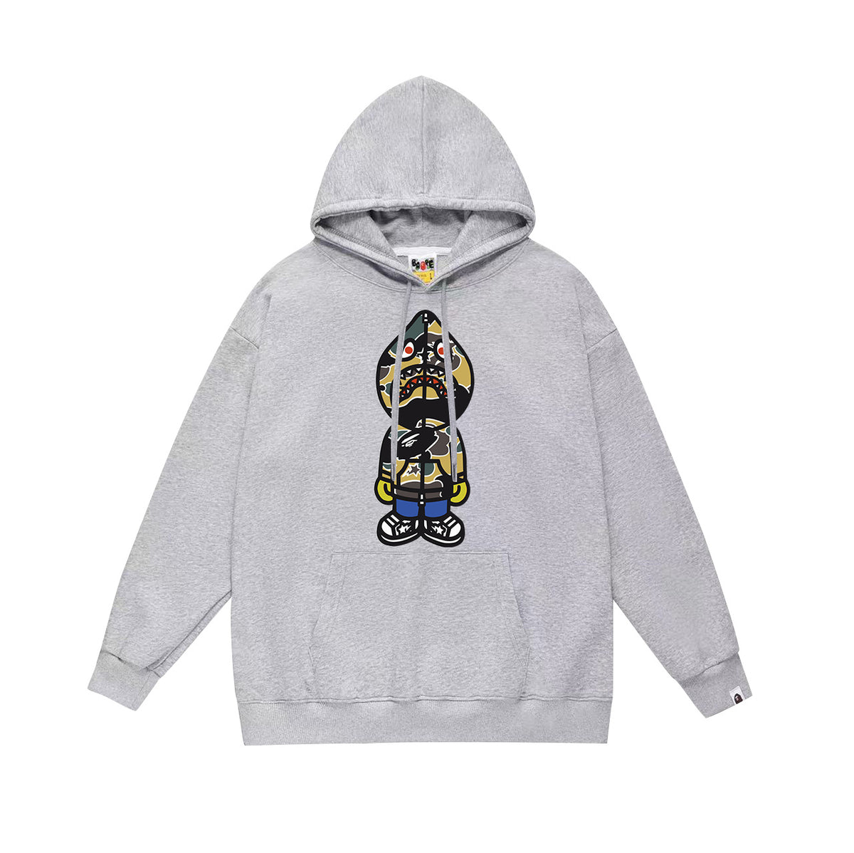 Bape Camo Ape Head Graphic Vintage Washed Oversized Hoodie Streetwear