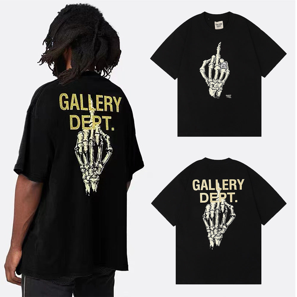Gallery Dept Tie Dye Washed Graffiti Print Crew Neck T‑Shirt Unisex