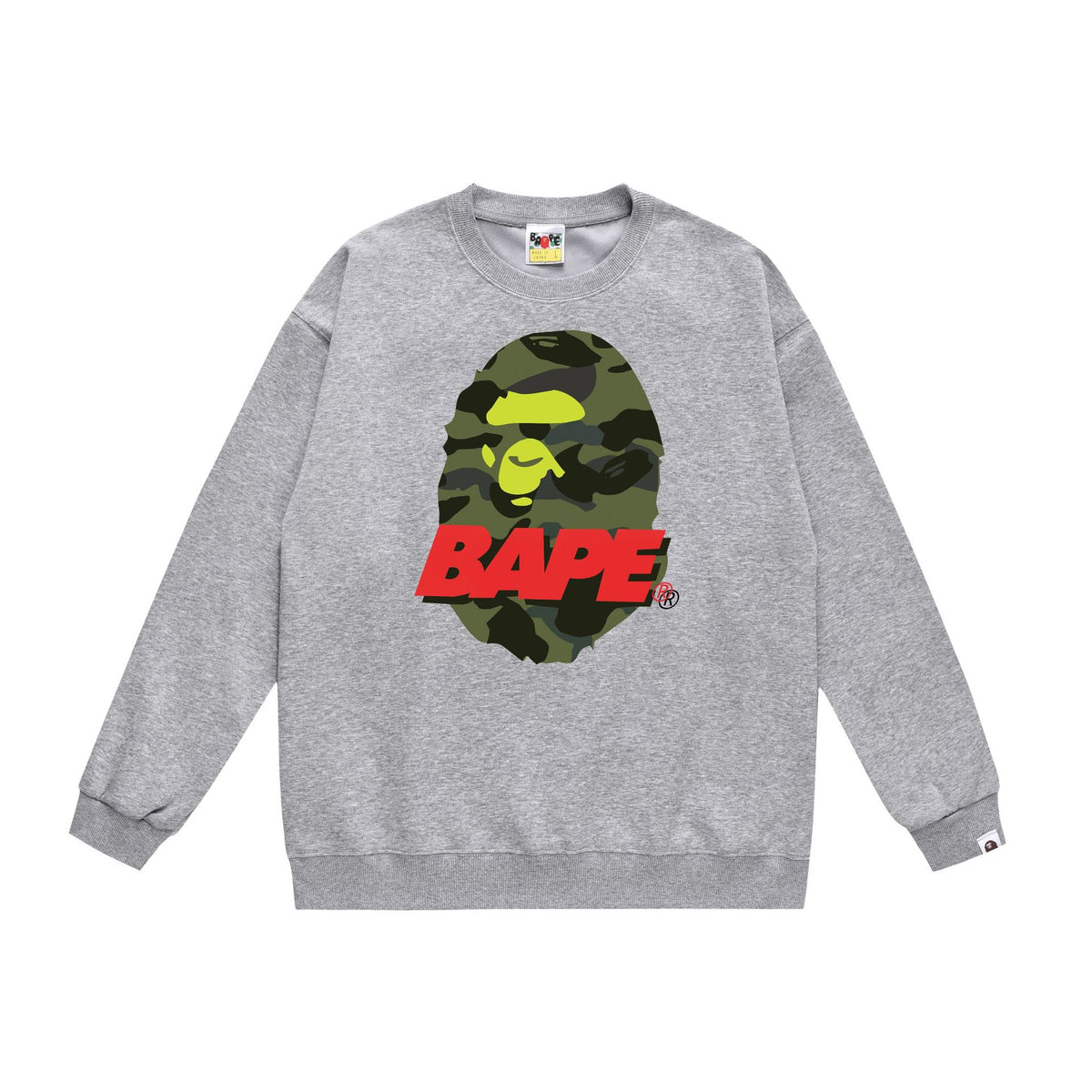BAPE Crewneck Sweatshirt Ape Head Multi Graphic Street Pullover