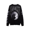 Off-White Moon Letter Pattern Knit Cardigan Sweater Unisex