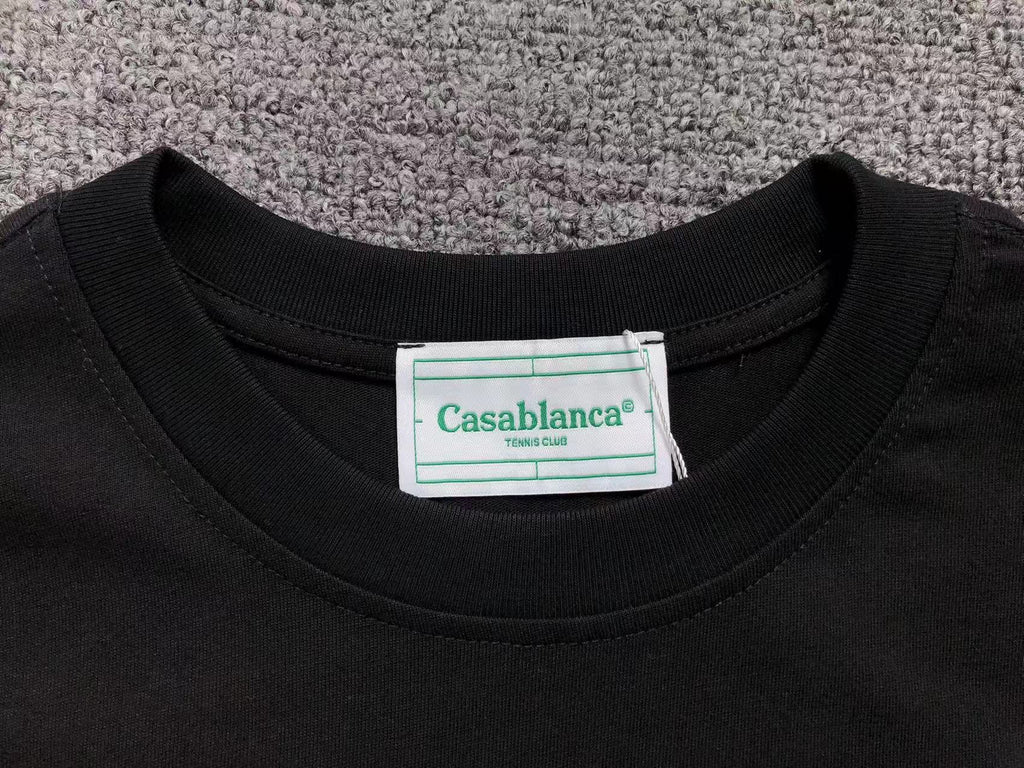 Casablanca Casa Letter Art Print Crew Neck Short Sleeve Tee Unisex
