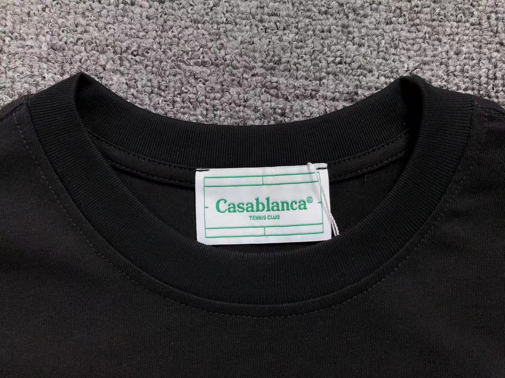 Casablanca Casa Letter Art Print Crew Neck Short Sleeve Tee Unisex