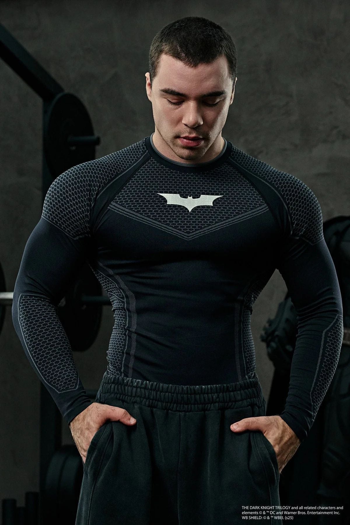 YOUNGLA 8004 Batman Compression Longsleeves