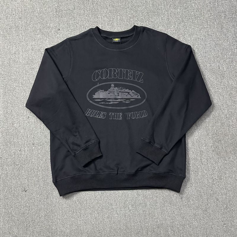 Corteiz Island Letter Graphic Oversized Crewneck Streetwear