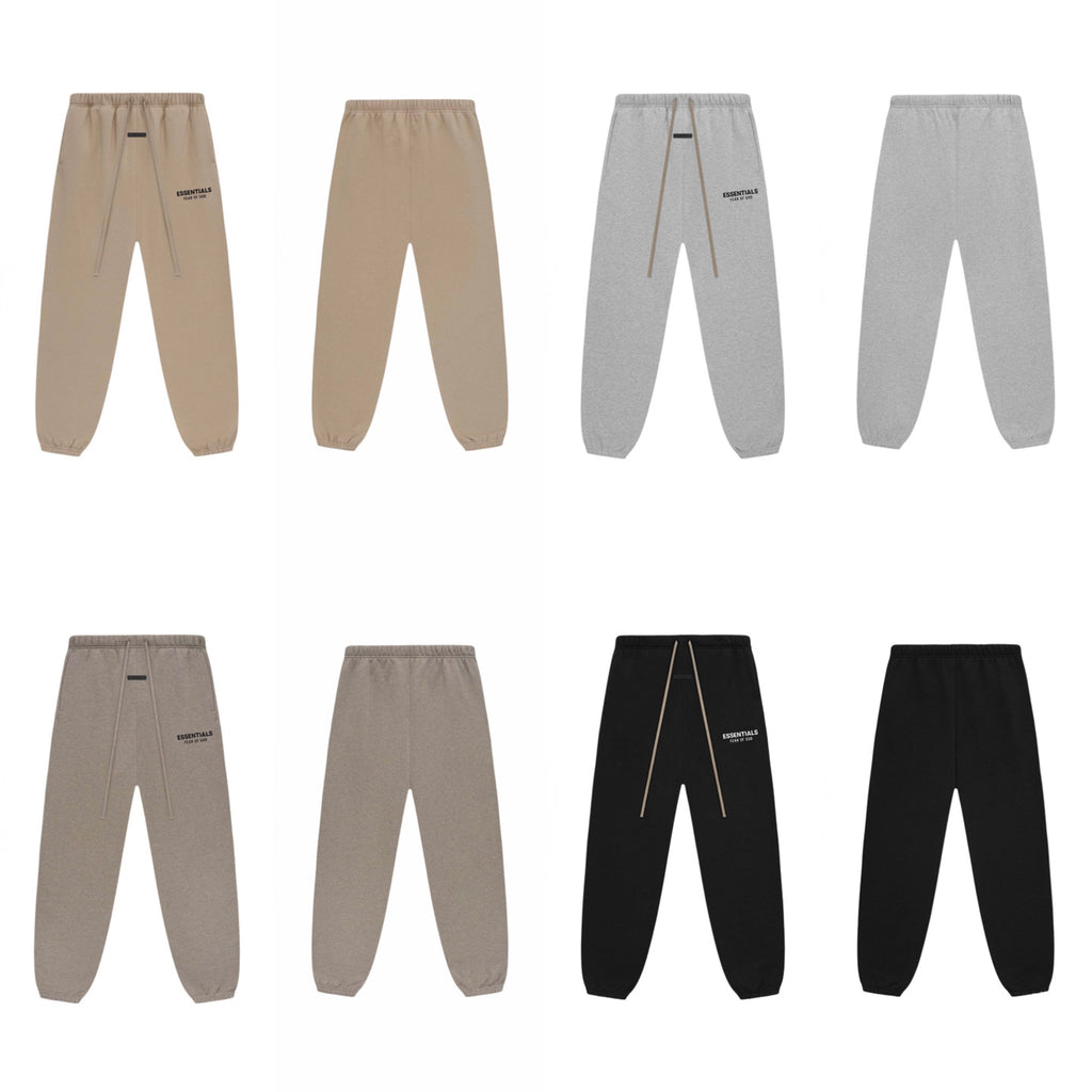 Essentials Rubber Print Small Letter Streetwear Drawstring Jogger Pants