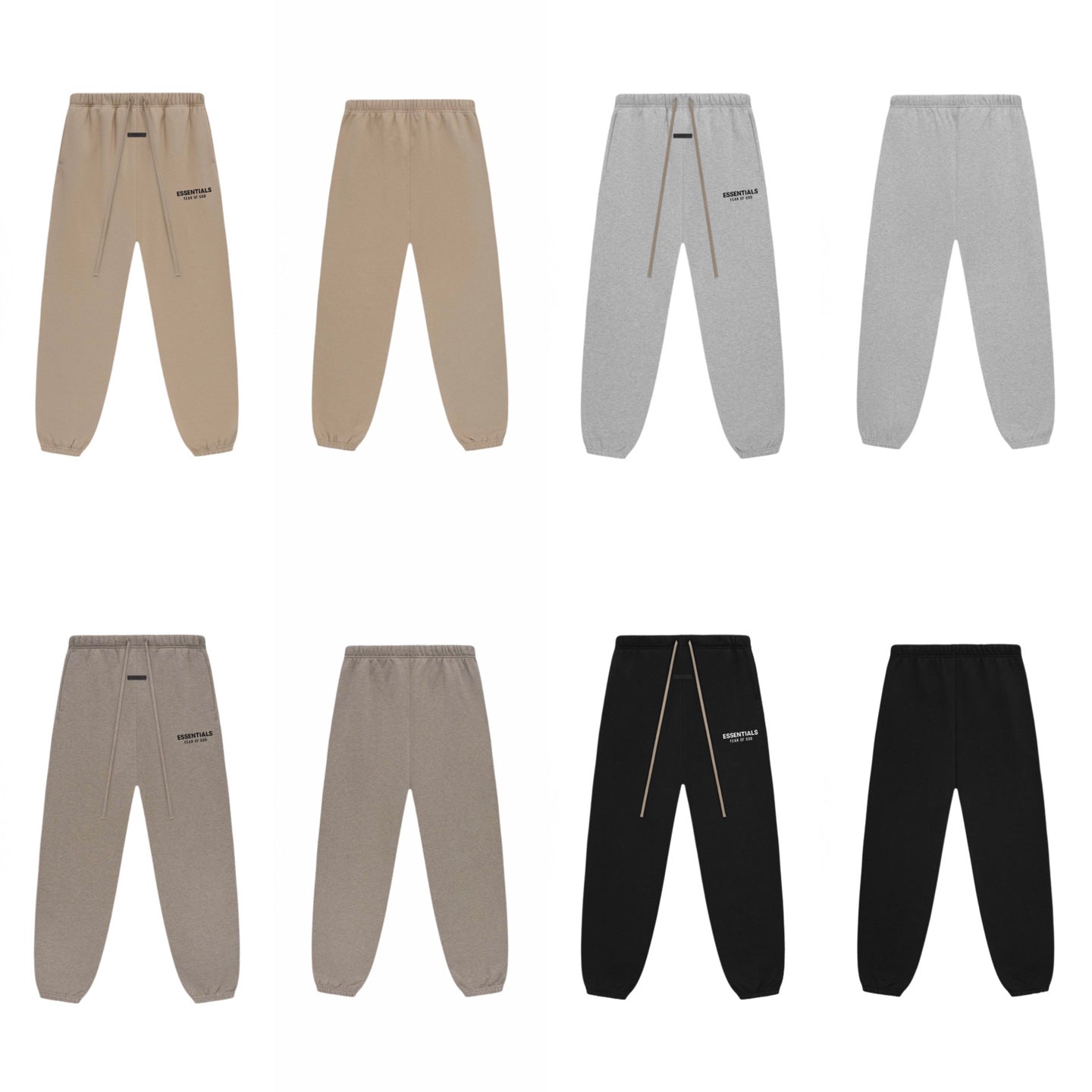 Essentials Rubber Print Small Letter Streetwear Drawstring Jogger Pants