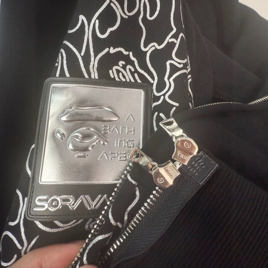 BAPE x Hajime Sorayama Shark WGM Camo Full Zip Hoodie