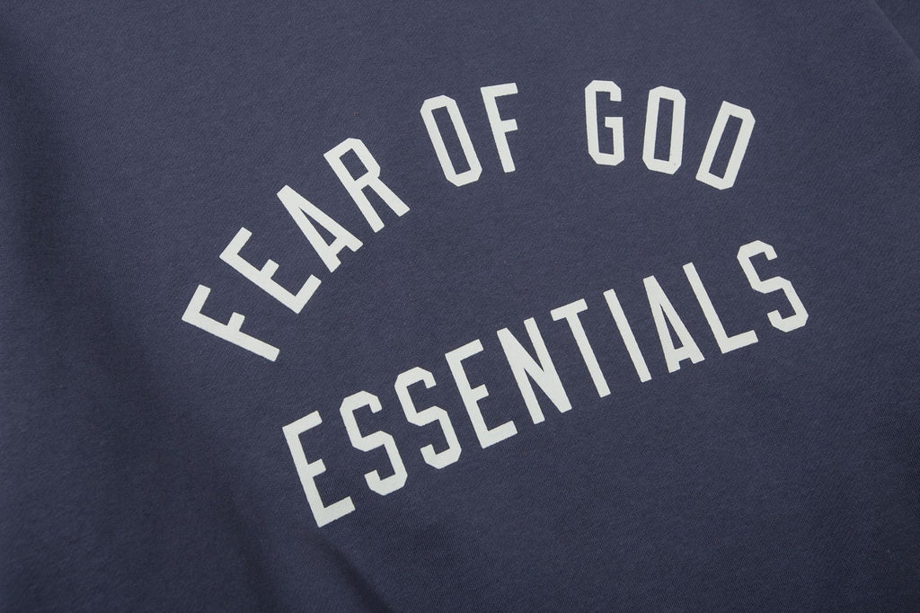 Fear Of God Essentials Flocked Letter Pullover Fleece Hoodie Unisex