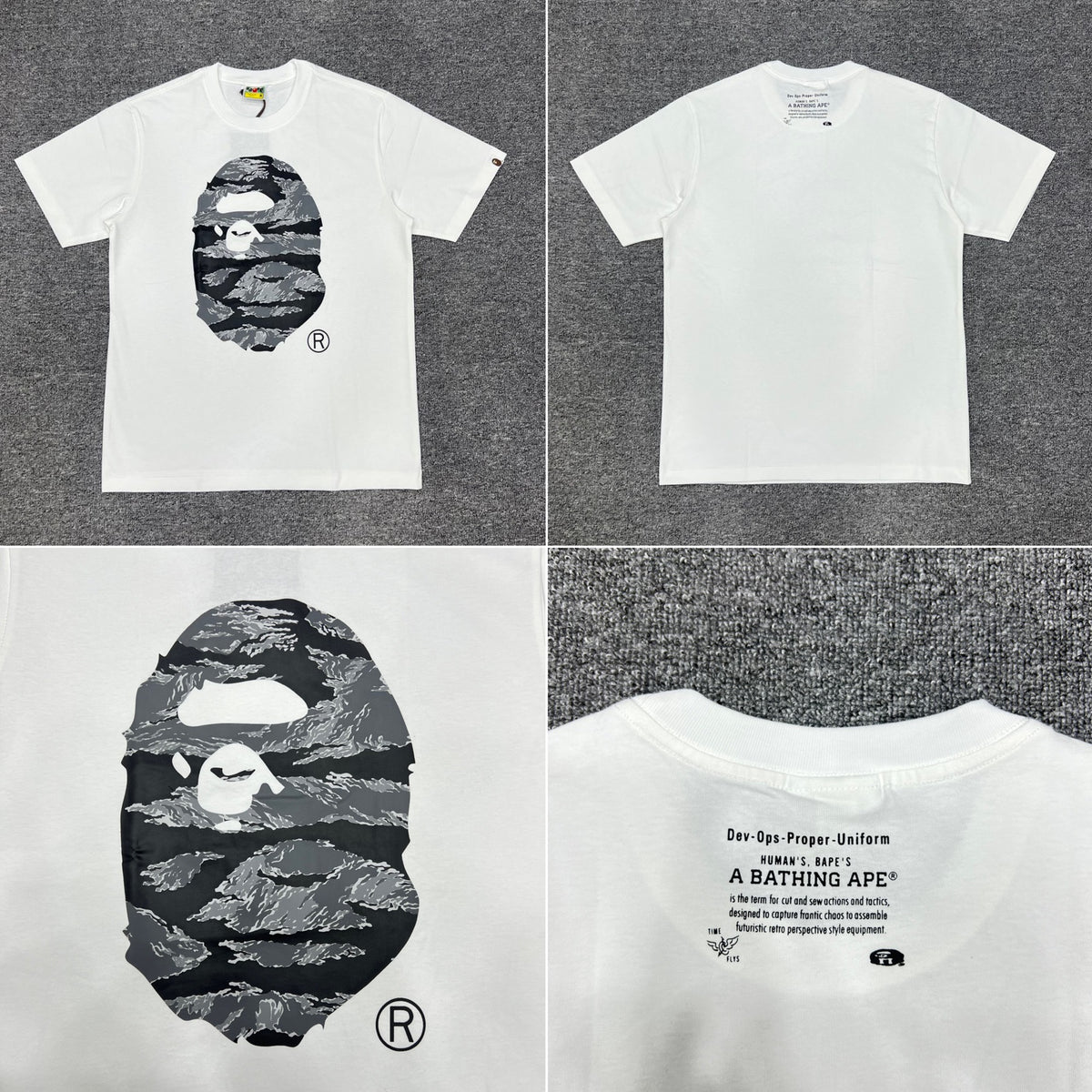 Bape Ape Head Camo Graphic Oversized Short Sleeve Tee Multi‑Style