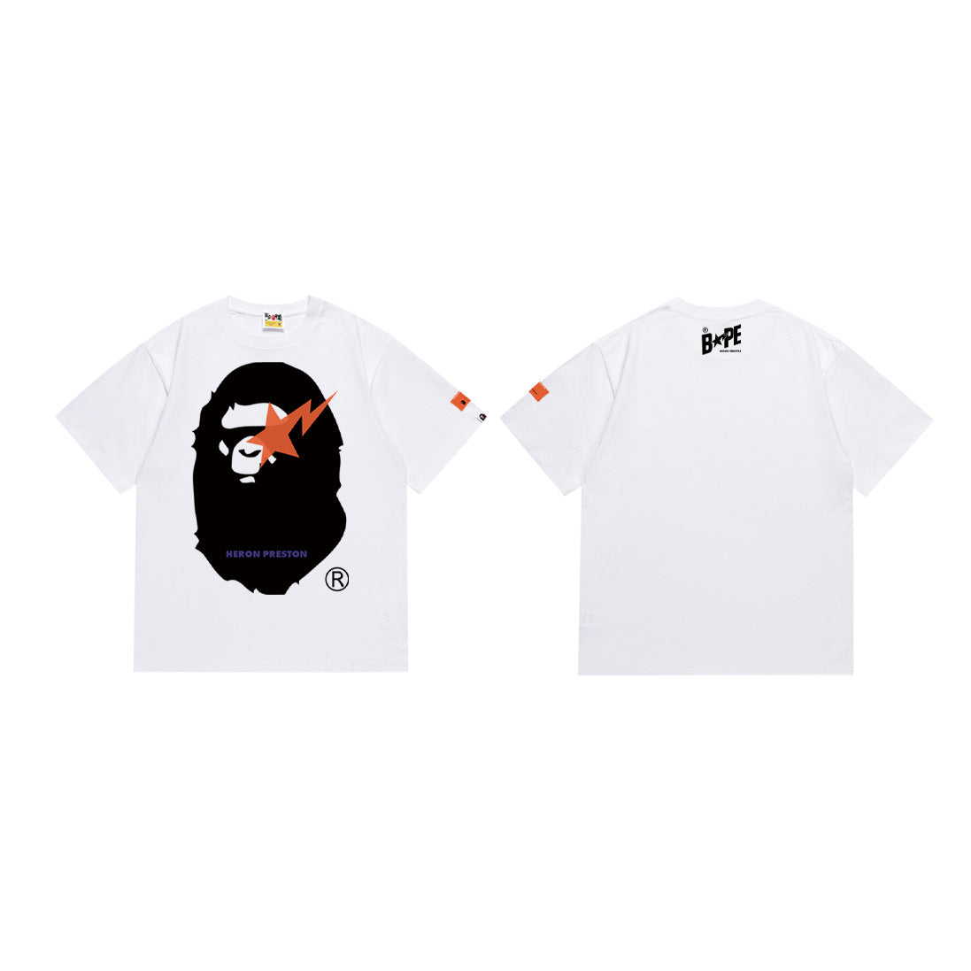 BAPE Ape Head Graphic Print Short Sleeve Tee Streetwear Unisex