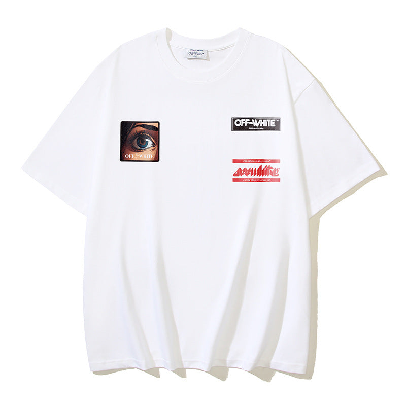 Off‑White Multi‑Sketch Arrow Graphic Oversized Tee Streetwear Unisex