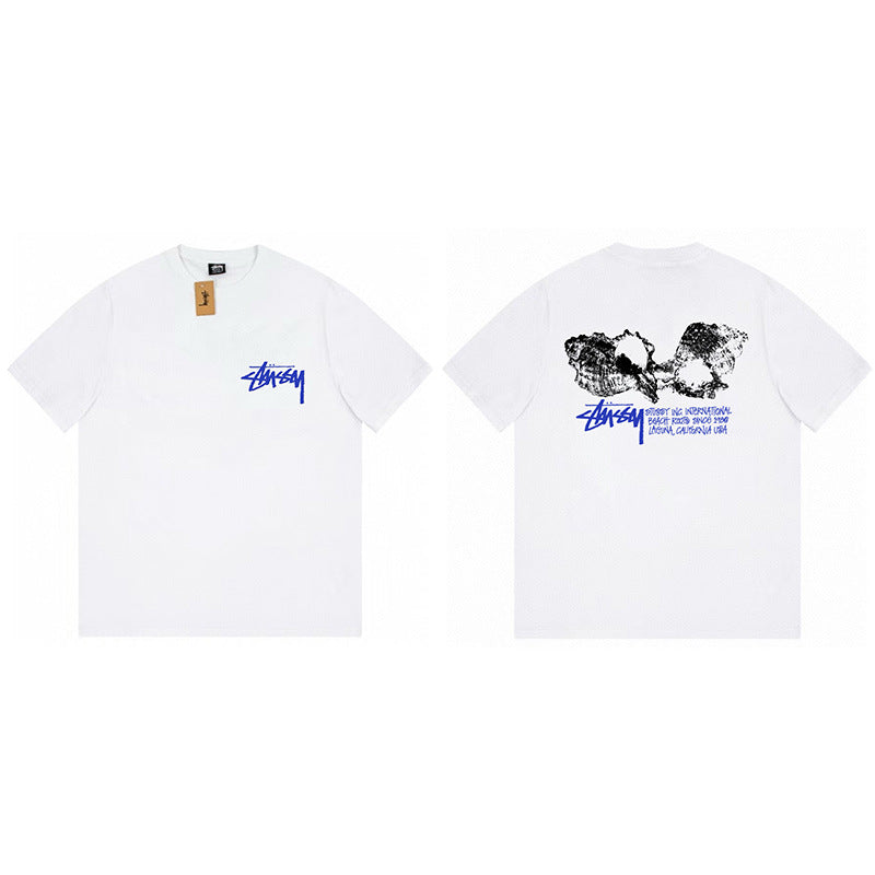 Stussy Graphic Print Collection Loose Casual Short Sleeve T-Shirt