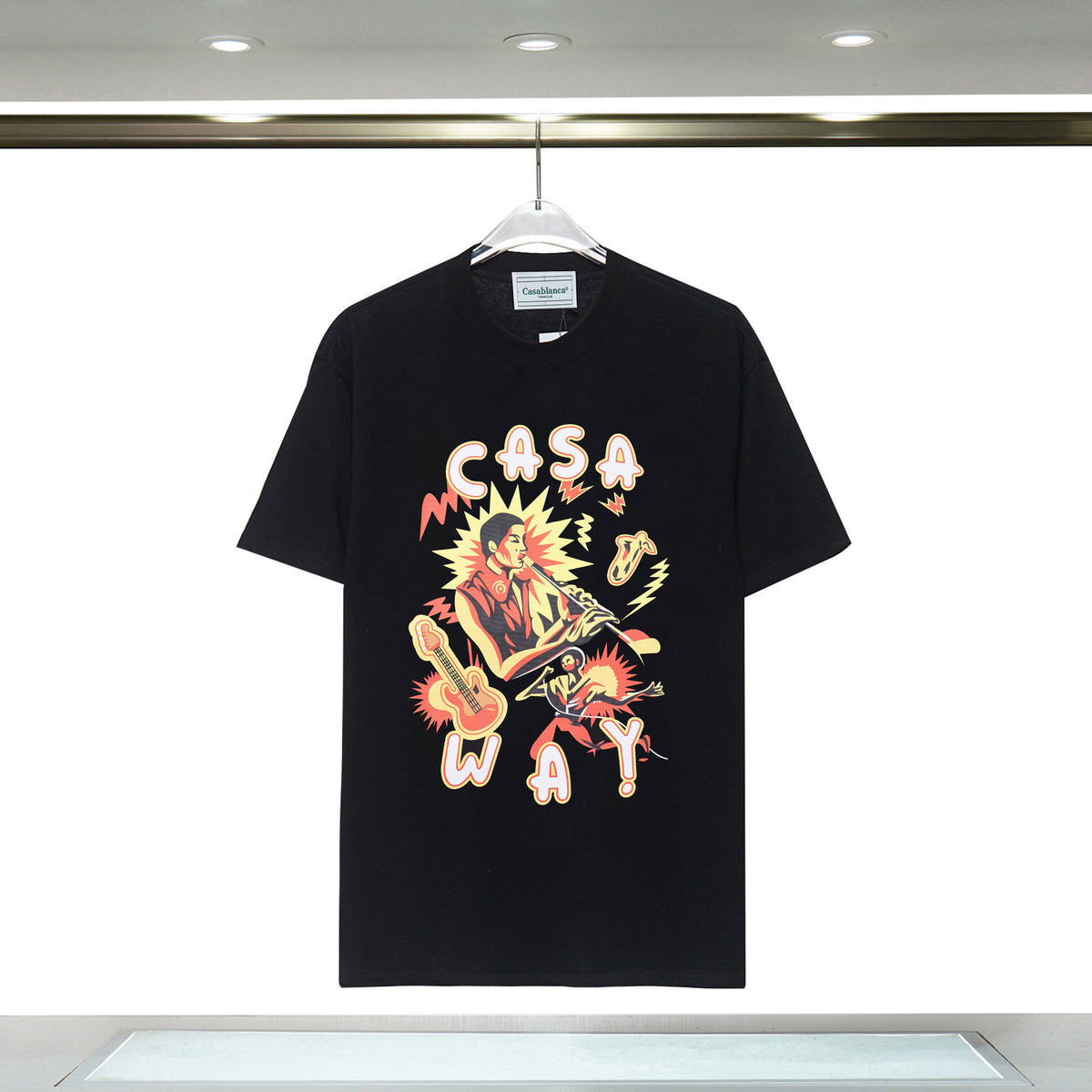 Casablanca Tennis Graphic T-Shirt Loose Oversized Short Sleeve Tee