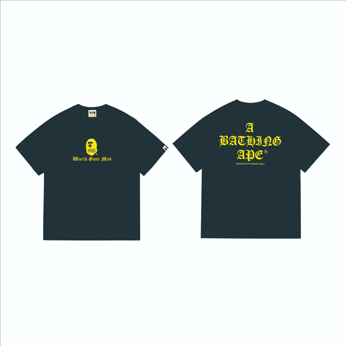 Bape Multi‑Ape‑Head Graphic Oversized Tee Streetwear Unisex