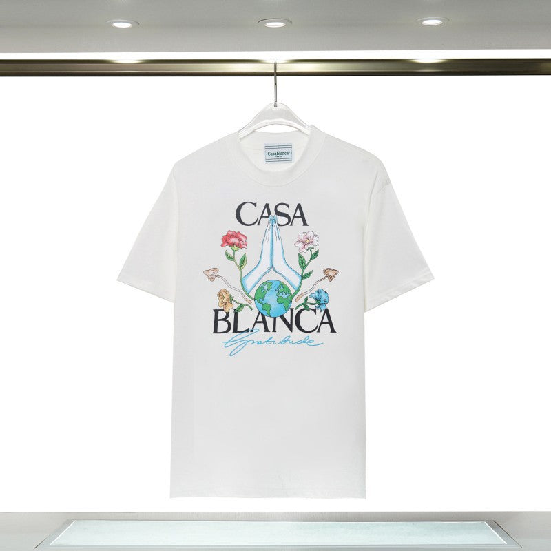 Casablanca Casa Letter Arch Graphic Short Sleeve Tee Streetwear Unisex