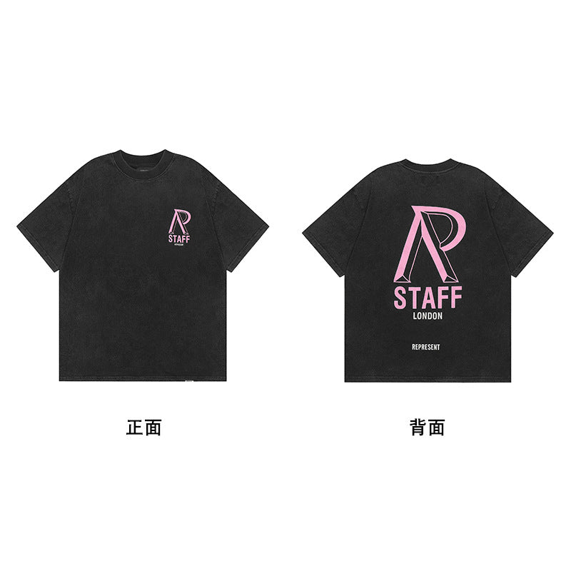 Represent Shark Washed Graphic Oversized Tee Streetwear Unisex