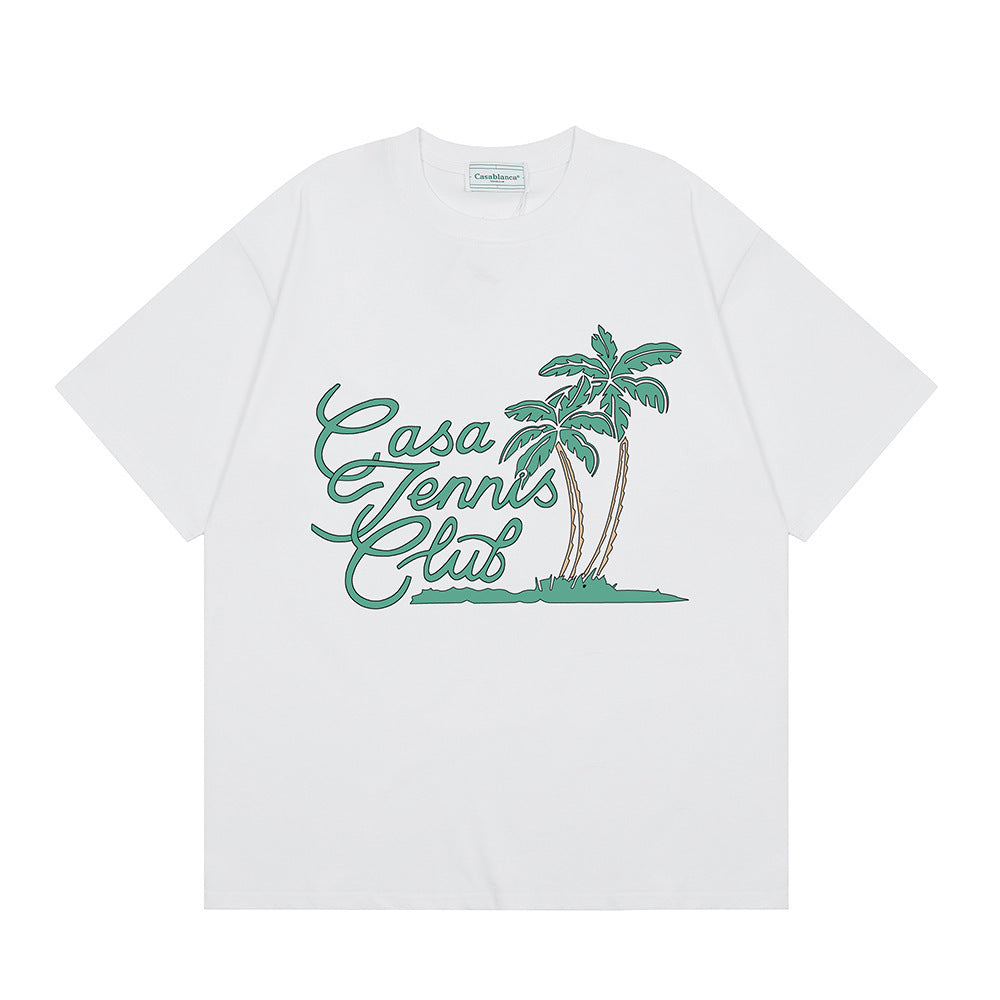 Casablanca Multi‑Print Tennis Floral Graphic Oversized Tee Streetwear