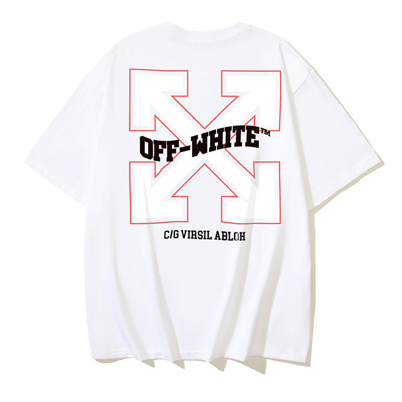 Off‑White Multi‑Sketch Arrow Graphic Oversized Tee Streetwear Unisex