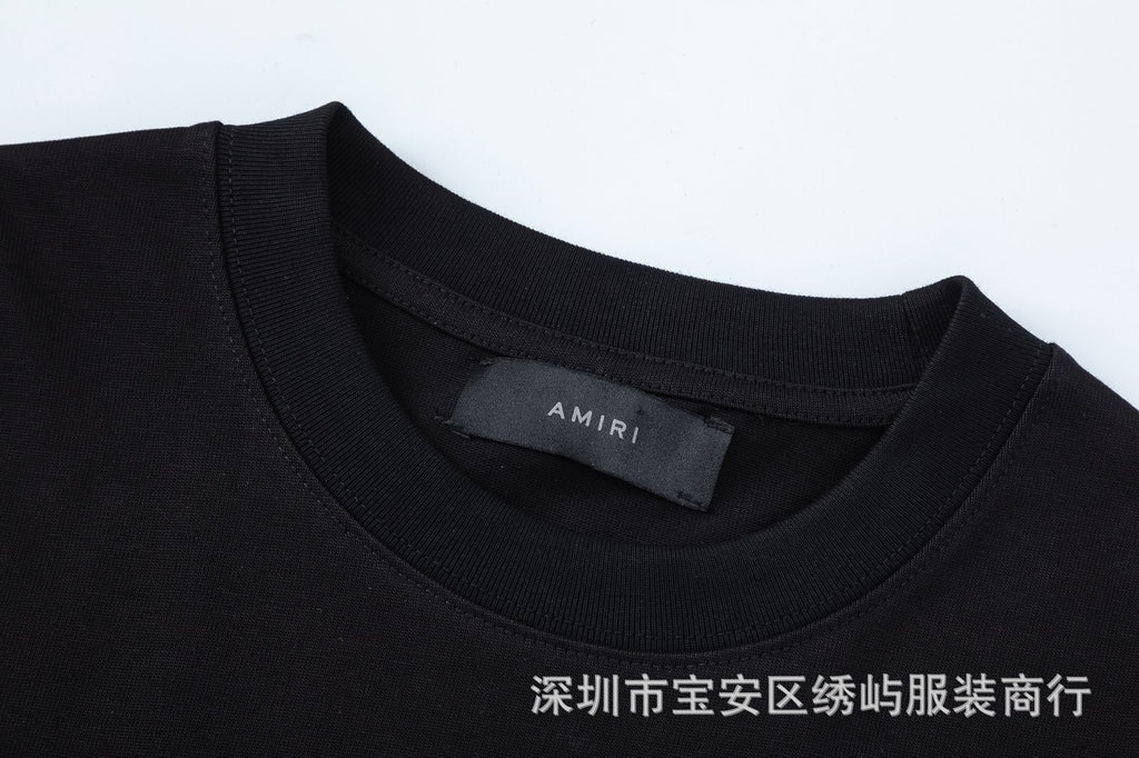 Amiri Club Letter Print Crew Neck Unisex T Shirt