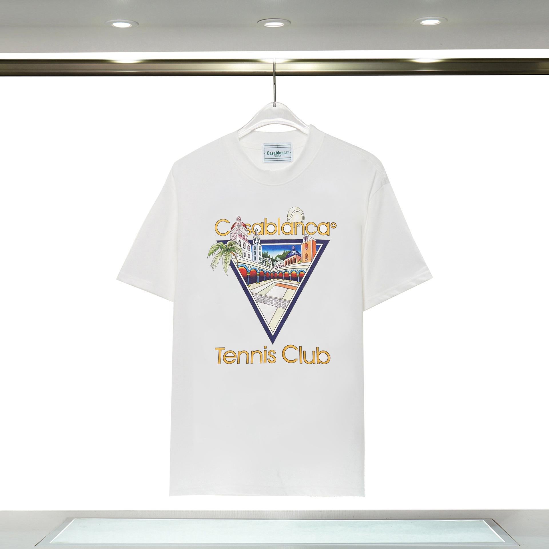 Casablanca Arch Graphic Logo Print Short Sleeve Tee Streetwear Unisex
