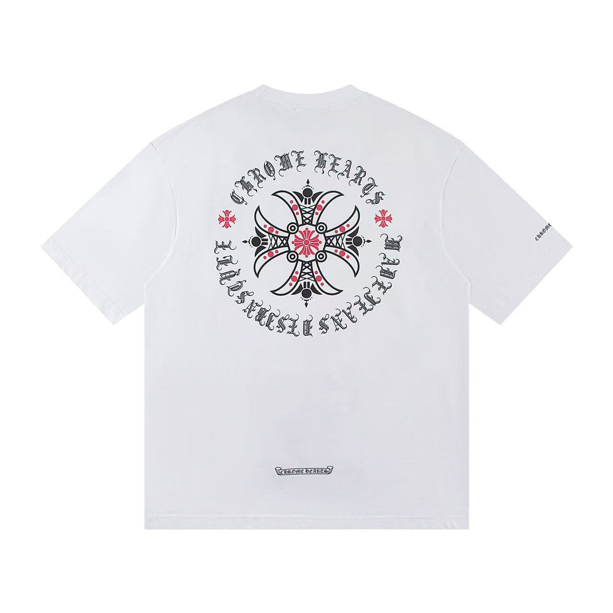 Chrome Hearts Horseshoe Cross Print Short Sleeve Tee Unisex