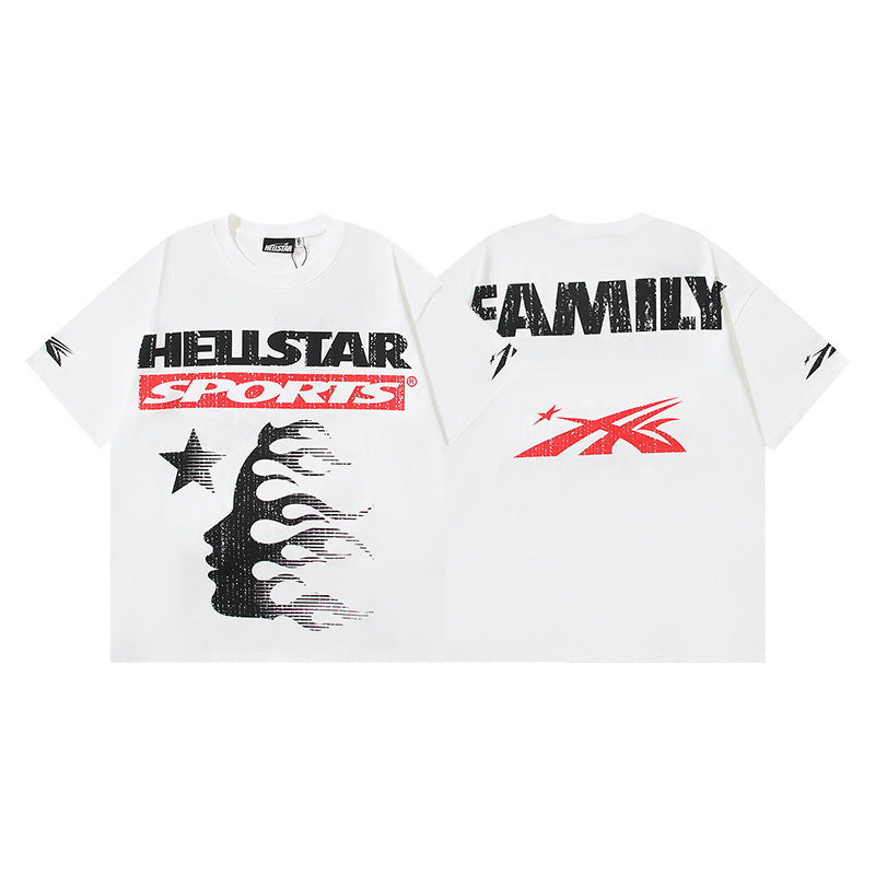 Hellstar Multi‑Graphic Print Crew Neck Short Sleeve Tee Unisex
