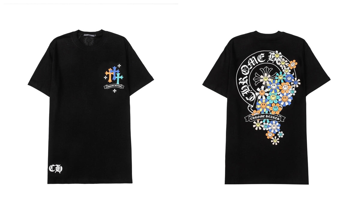Chrome Hearts Cross Letter Graphic Short Sleeve Tee Streetwear Unisex