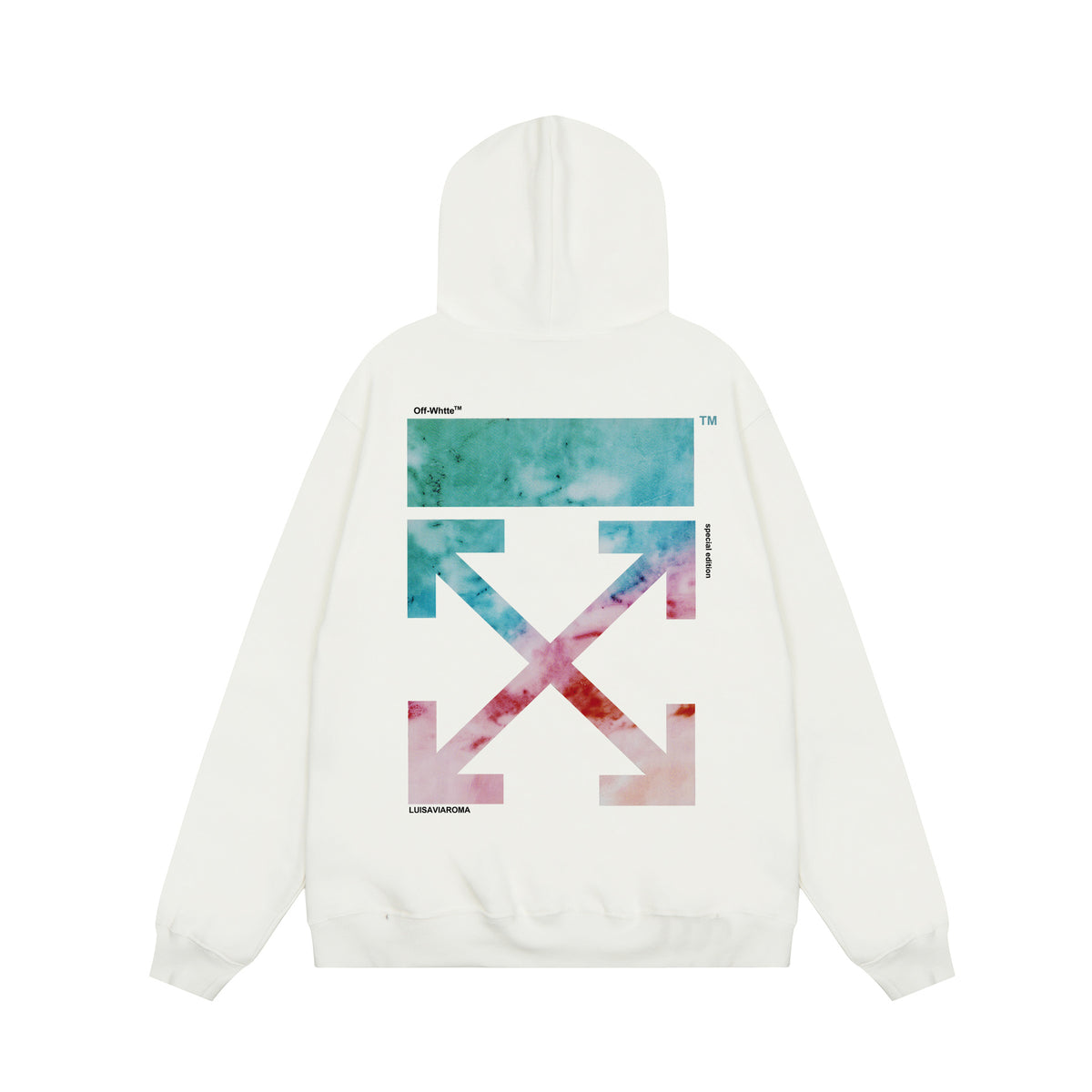 Off‑White Multi‑Arrow Abstract Graphic Oversized Hoodie Streetwear