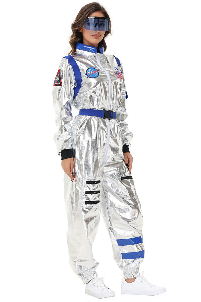 Halloween Women Astronaut Space Suit Cosplay Pilot Jumpsuit Party Sets