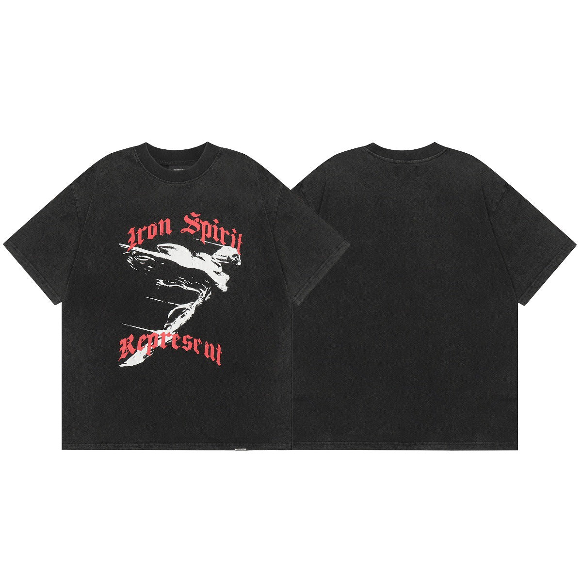 Represent Shark Washed Graphic Oversized Tee Streetwear Unisex