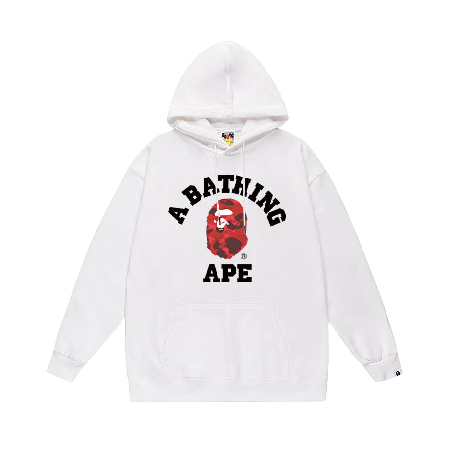 BAPE Hoodie Multi Camo Ape Head Print Street Fleece Pullover