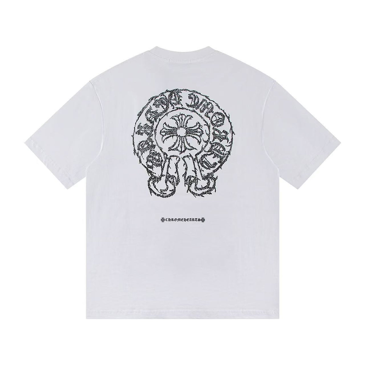 Chrome Hearts Horseshoe Cross Print Short Sleeve Tee Unisex