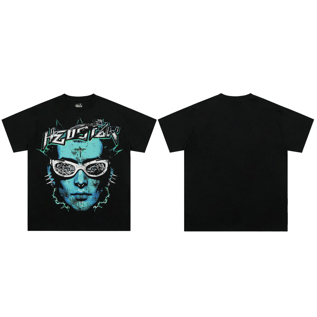 Hellstar Multi‑Graphic Vintage Washed Oversized Tee Streetwear