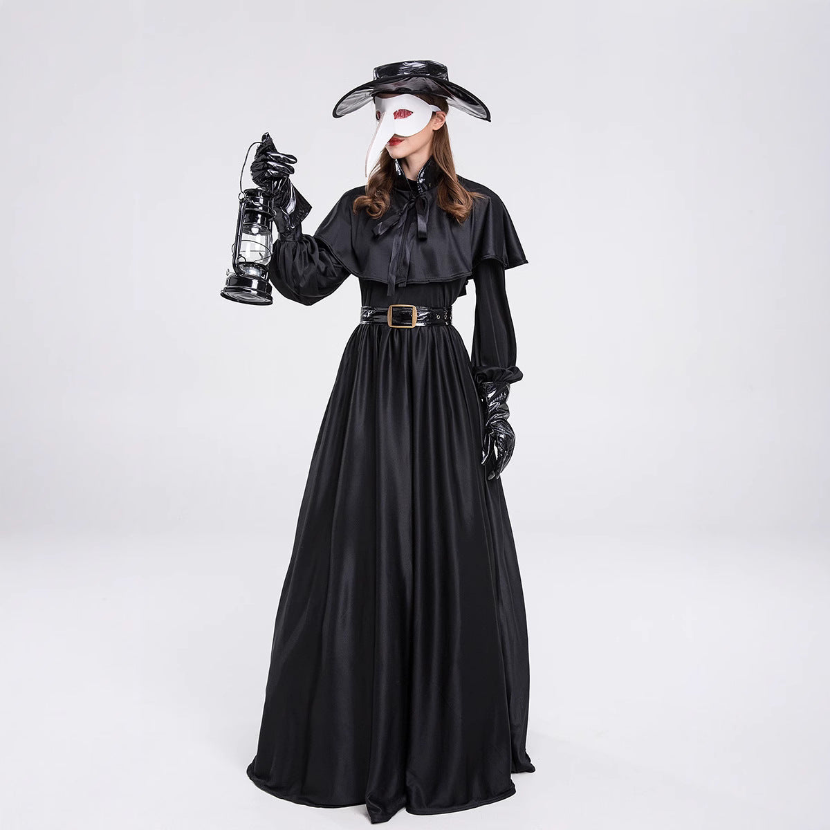 Halloween Men & Women Plague Doctor Cosplay Medieval Couple Party Sets